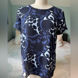 Ann Taylor Factory Modern Print Short Sleeve Top